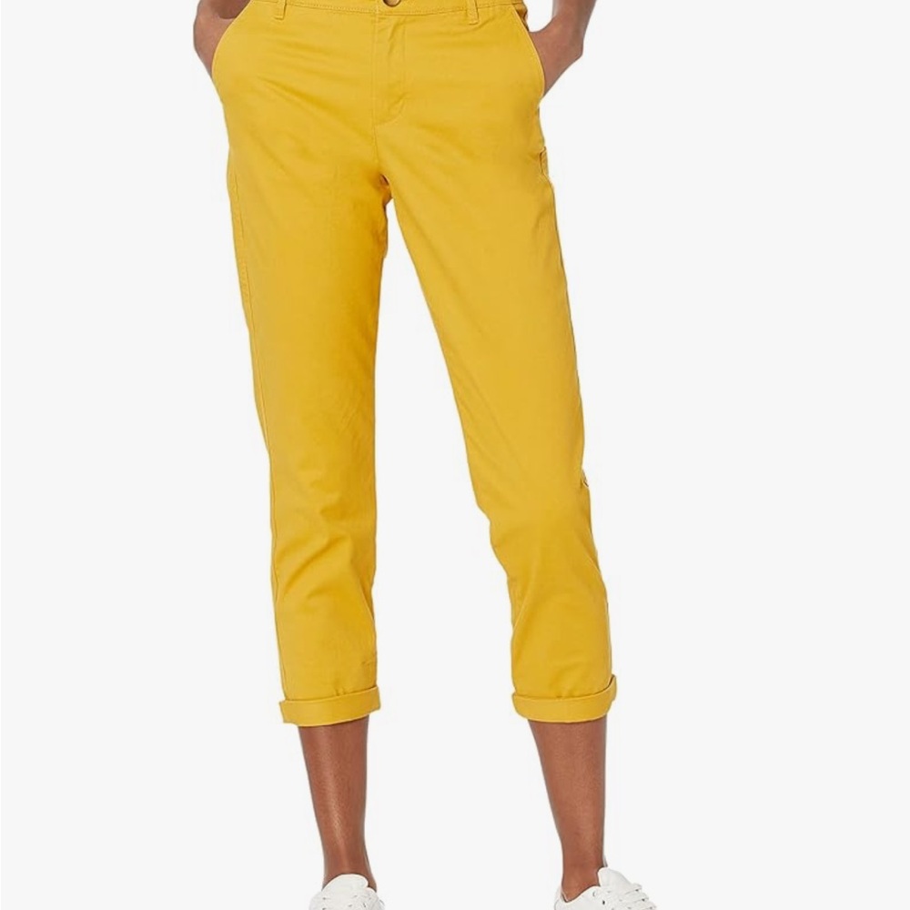 Mustard cropped khaki